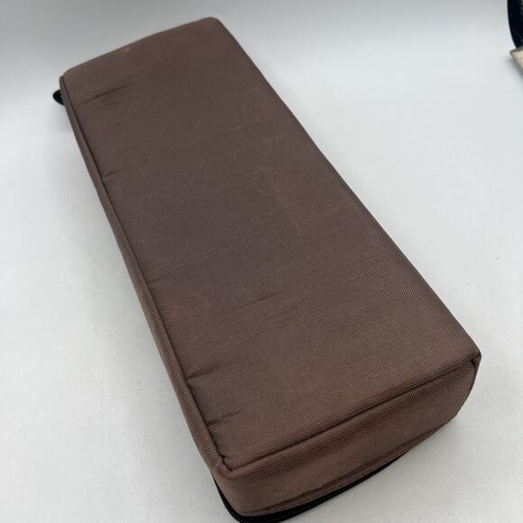 Case Logic 15 Cassette Tape Storage Case Wrist Strap Brown Nylon Tote Carry 12" - Picture 6 of 7